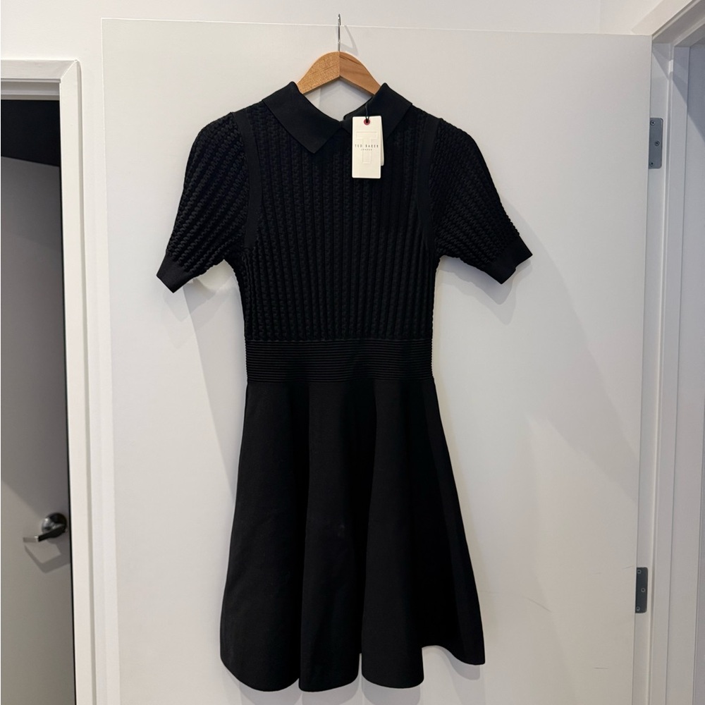Ted Baker London Textured Black Dress